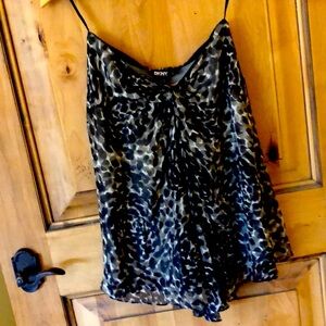 DKNY skirt with tan lining.